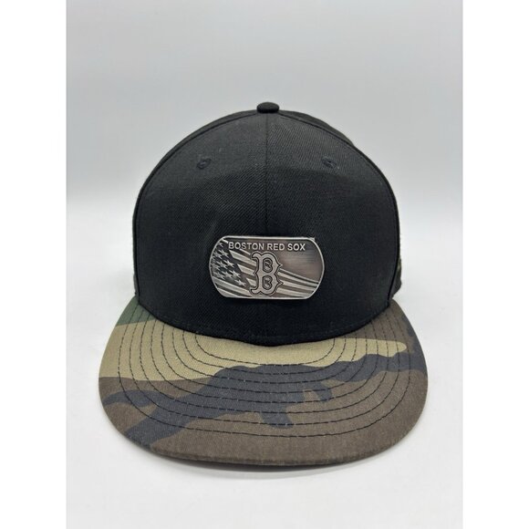 New Era 59Fifty Boston Red Sox Dog Tag Camo Fitted Cap Hat MLB Size 7 3/8 - Picture 2 of 9